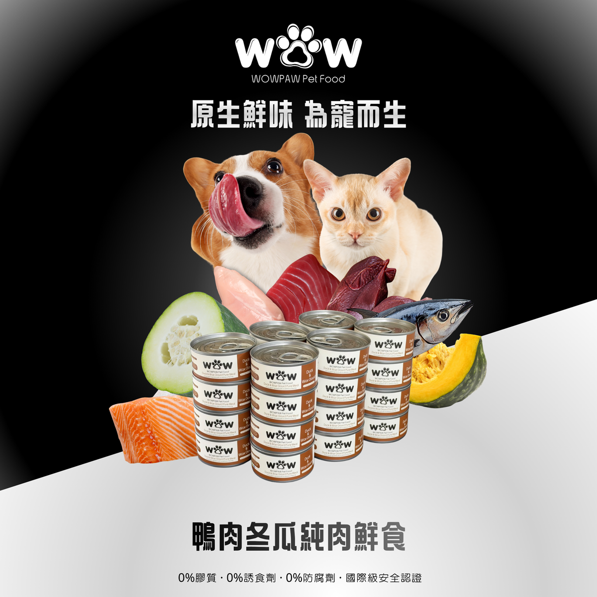 Duck and Winter Melon Pure Meat Fresh Pet Canned Food - 24-Can Pack