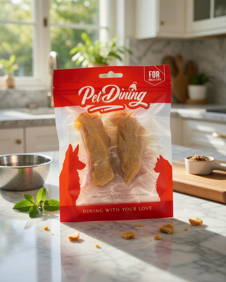 Room temperature pre-cooked chicken breast - suitable for cats and dogs