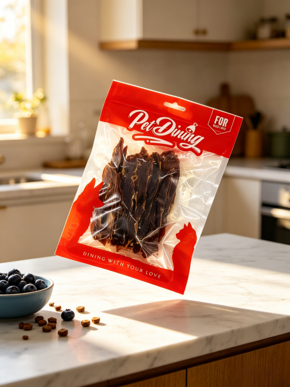 Dried duck meat strips - suitable for cats and dogs