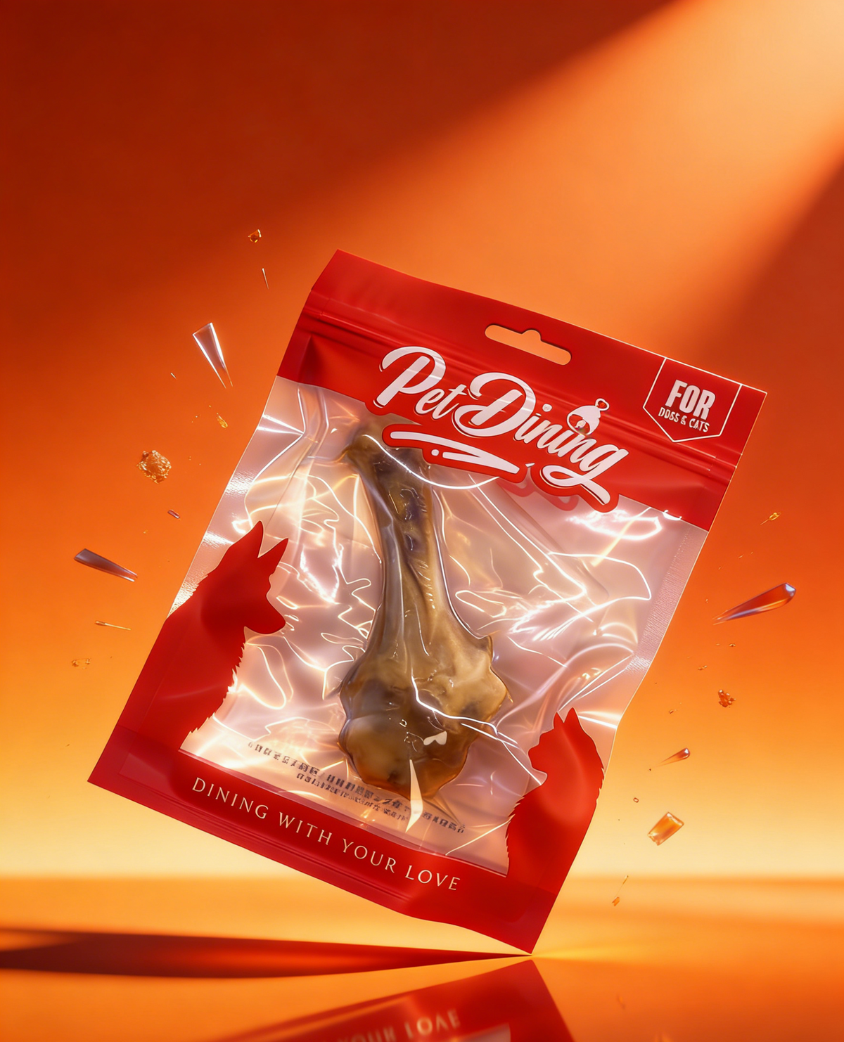 Room temperature pre-cooked crispy duck shanks - suitable for cats and dogs 