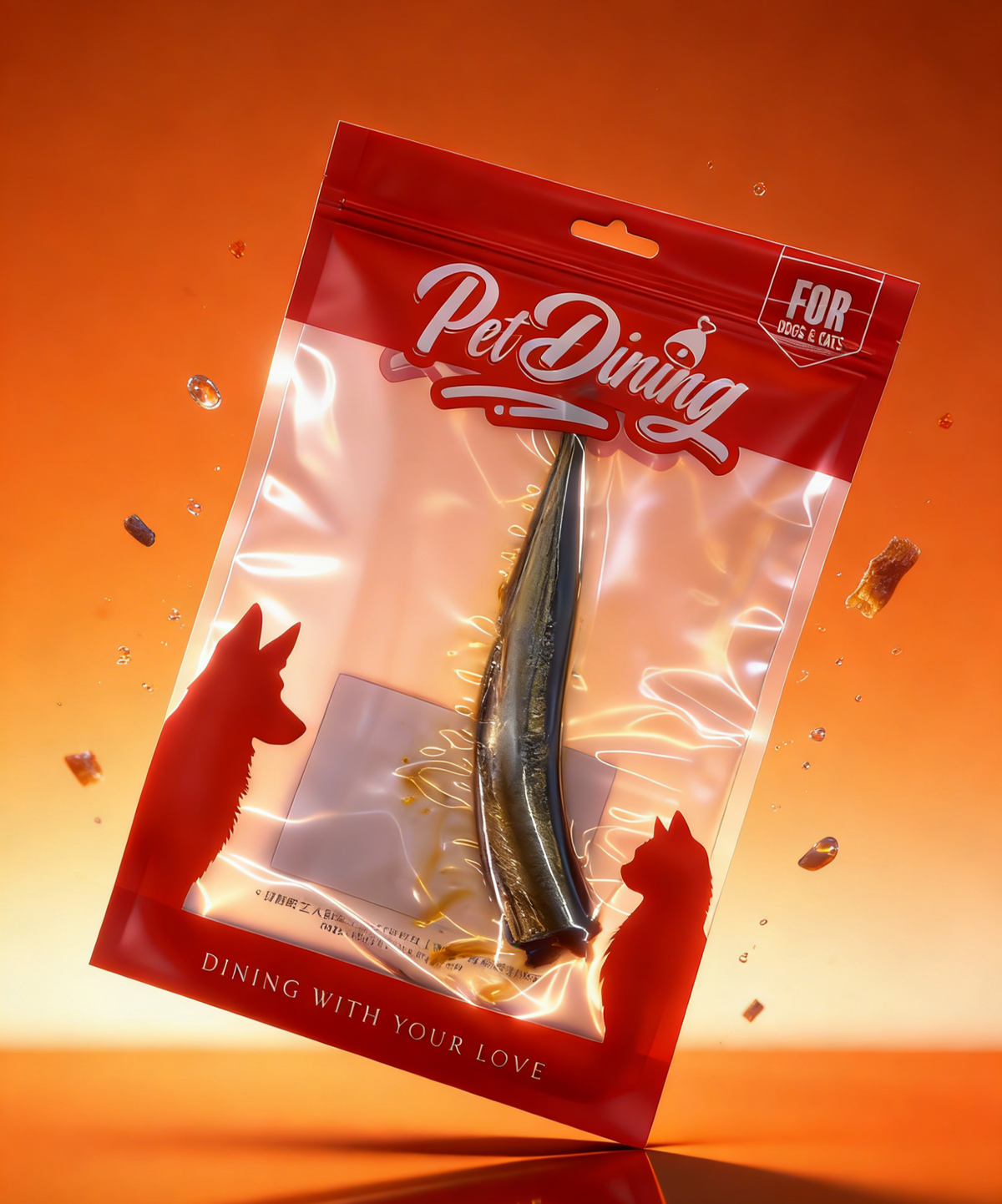 Room temperature pre-cooked whole saury - suitable for cats and dogs
